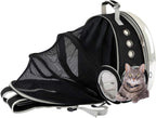 Black Cat Carrier Dog Carrier Backpack, Pet Carrier Back Pack Pack for Small Medium Cat Puppy Doggie, Dog Body Carrying Bag Travel Space Capsule for Travel, Hiking, Walking & Outdoor Use