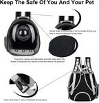 Black Cat Carrier Dog Carrier Backpack, Pet Carrier Back Pack Pack for Small Medium Cat Puppy Doggie, Dog Body Carrying Bag Travel Space Capsule for Travel, Hiking, Walking & Outdoor Use
