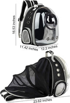Black Cat Carrier Dog Carrier Backpack, Pet Carrier Back Pack Pack for Small Medium Cat Puppy Doggie, Dog Body Carrying Bag Travel Space Capsule for Travel, Hiking, Walking & Outdoor Use