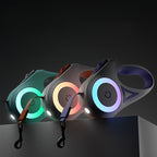 3 and 5M Dog Leash Light Retractable Pet Leads Traction Rope Belt Durable Large Dog Walk Run Leash Lead Automatic Cat Lead Extension